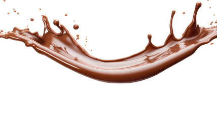 Wall Mural - Pouring chocolate dripping white background.