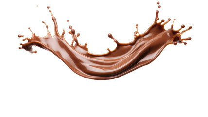 Wall Mural - Pouring chocolate dripping white background.