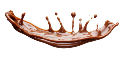 Wall Mural - Pouring chocolate dripping white background.