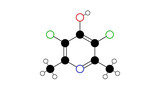 Fototapeta Łazienka - clopidol molecule, structural chemical formula, ball-and-stick model, isolated image coccidiostat
