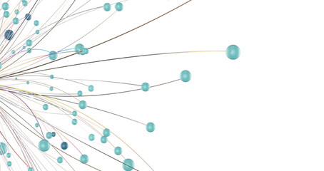 The structure of the network connection of points and lines. Data technology.