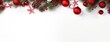 © Diffin - Horizontal Christmas and New Year holiday banner, poster for website, header for website. Christmas background. Xmas festive