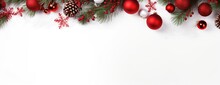 Horizontal Christmas And New Year Holiday Banner, Poster For Website, Header For Website. Christmas Background. Xmas Festive