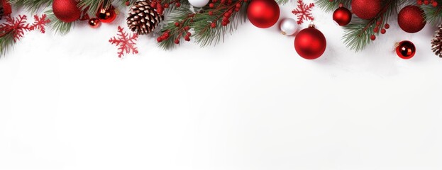 horizontal christmas and new year holiday banner, poster for website, header for website. christmas 
