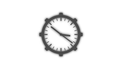 Poster - abstract fast analog clock icon animation background 4k 