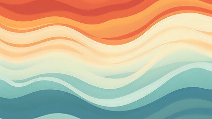 Wall Mural - abstract colorful waves pattern background. Generative AI