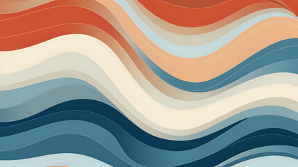Wall Mural - abstract colorful waves pattern background. Generative AI