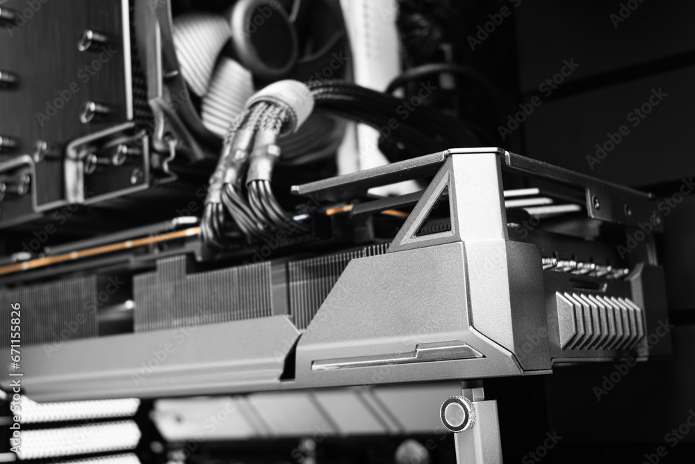 Foto de Stock Computer inside. Close-up of personal computer components ...