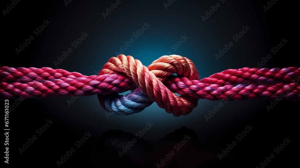 Team rope diverse strength connect partnership together teamwork unity ...