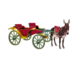 âne, voiture, millésime, vieux, cheval, calèche, coloré, jouet, transport, roue, transport, vecteur, antique, véhicule, rétro, auto, illustration, conception, voyage, carrosse, automobile, chariot, si