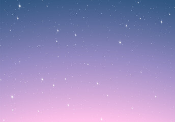 Wall Mural - stars in the sky on the sunrise or sundown. abstract background with colorful dawn and stars.