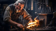 blacksmith working in the factory