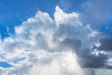 Thunderstorm cloud in the sky texture background.