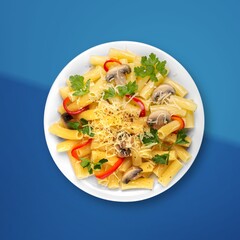 Poster - Tasty fresh spaghetti pasta dish