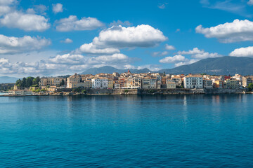 Wall Mural - Panoramic view of Corfu skyline, Greece.