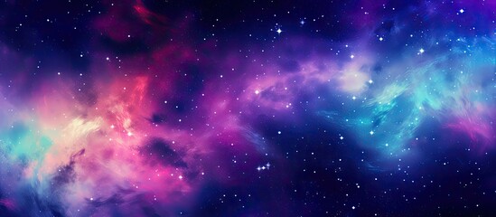 Wall Mural - a modern fashion template for seamless design with a colorful pattern featuring a galaxy inspired ba
