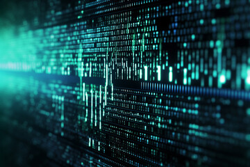Wall Mural - a close-up of a computer screen displaying lines of code and algorithms, representing ai programming