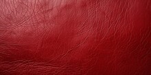 Red Leather Texture Background, Luxury Holidays Background, Extra Wide.