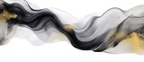 Fototapeta Łazienka - Abstract watercolor paint background illustration - Black gray color and golden lines, with liquid fluid marbled swirl waves texture banner texture