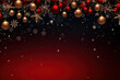 red christmas background with balls