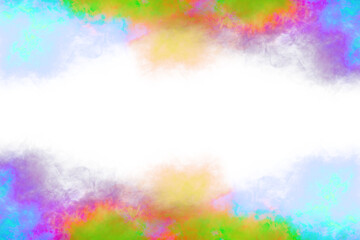 Wall Mural - colorful smoke on transparent background. fog clouds on white. abstract banner template with smog ef