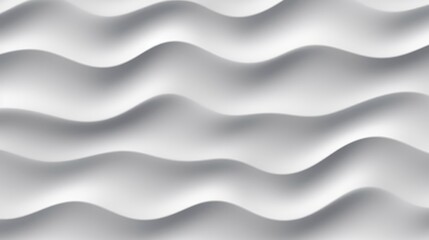 Wall Mural - 3d illustration white seamless pattern waves light and shadow wall decorative panel