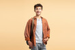 © Maria Vitkovska - Portrait of smiling attractive teenage schoolboy with dental braces, wearing casual clothes