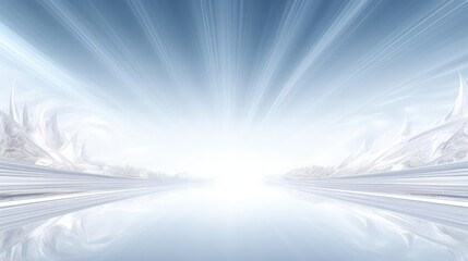 Wall Mural - White Fractal Horizon 