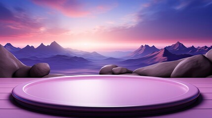 Wall Mural - Abstract purple studio background for product presentation. Empty room with shadows of window. Display product with blurred backdrop. Background with shadow. Generative AI