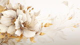 Fototapeta Tulipany - beautiful white flowers and leaves