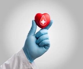 Sticker - Healthcare and medicine concept, doctor hold heart