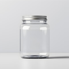 Wall Mural - Transparent glass jar mockup