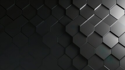 Abstract black texture background hexagon