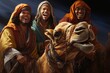 The Wise Men Celebrate the Epiphany by Offering Their Gifts and Prayers to the Newborn King, a Beautiful Christmas Tradition