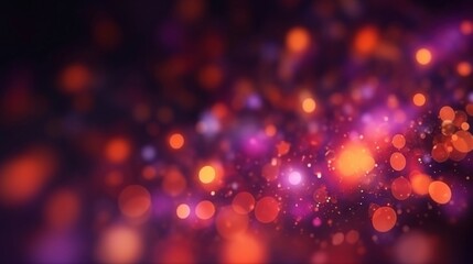 Canvas Print - Abstract purple bokeh Christmas background