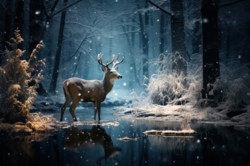 Wildlife in Winter - Generative AI