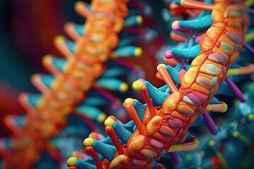 colorful DNA structure