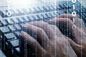 professional it worker programmers typing code