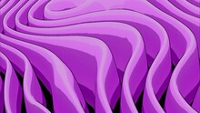 3d flexible pink folds in cartoon style. Design. Relaxing waving and changing fabric folds.