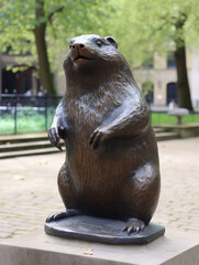 Wall Mural - A Bronze Statue of a Mole