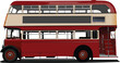 London Double Decker  red bus. Vector illustration
