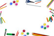 © vectorfusionart - Digital png illustration of school items and copy space on transparent background