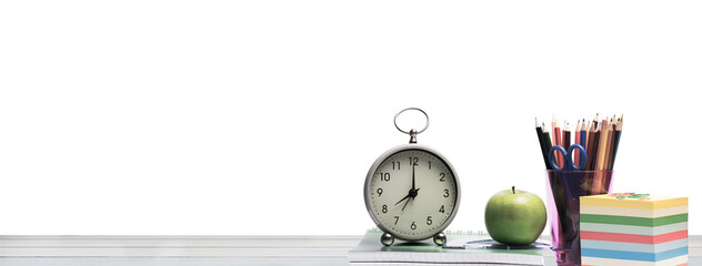 Digital png illustration of office equipment with copy space on transparent background