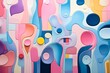 Abstract background of colorful spots, the graffiti on the wall