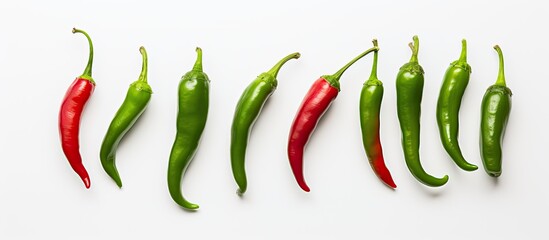 Poster - Spicy peppers on acrylic background