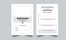 Gratitude Journal Template. Self-Care Scheduler. Template For A Mindfulness Journal.  5 Minute Gratitude Journal Every Day With Cover Page Design Template