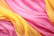 Pink and Yellow Chiffon Chorale: Vibrant Fabric Texture for Backgrounds