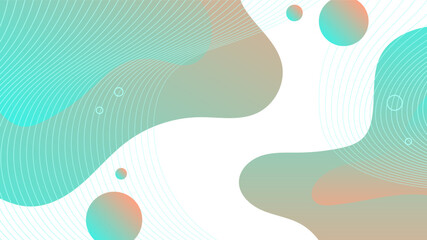 Wall Mural - Modern Abstract Background with Waves Fluid Liquid Motion and Blue Orange Gradient Color
