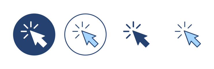 Click icon vector. pointer arrow sign and symbol. cursor icon