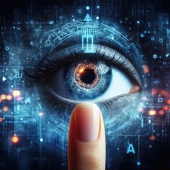 Digital Eye, AI - Artificial Intelligence digital concept